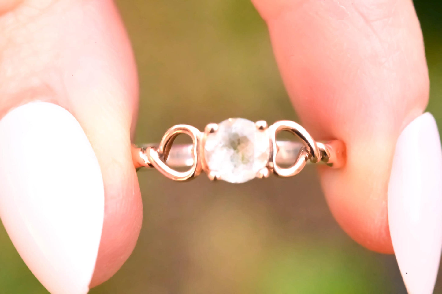 welsh love spoon ring from Clogau - front view