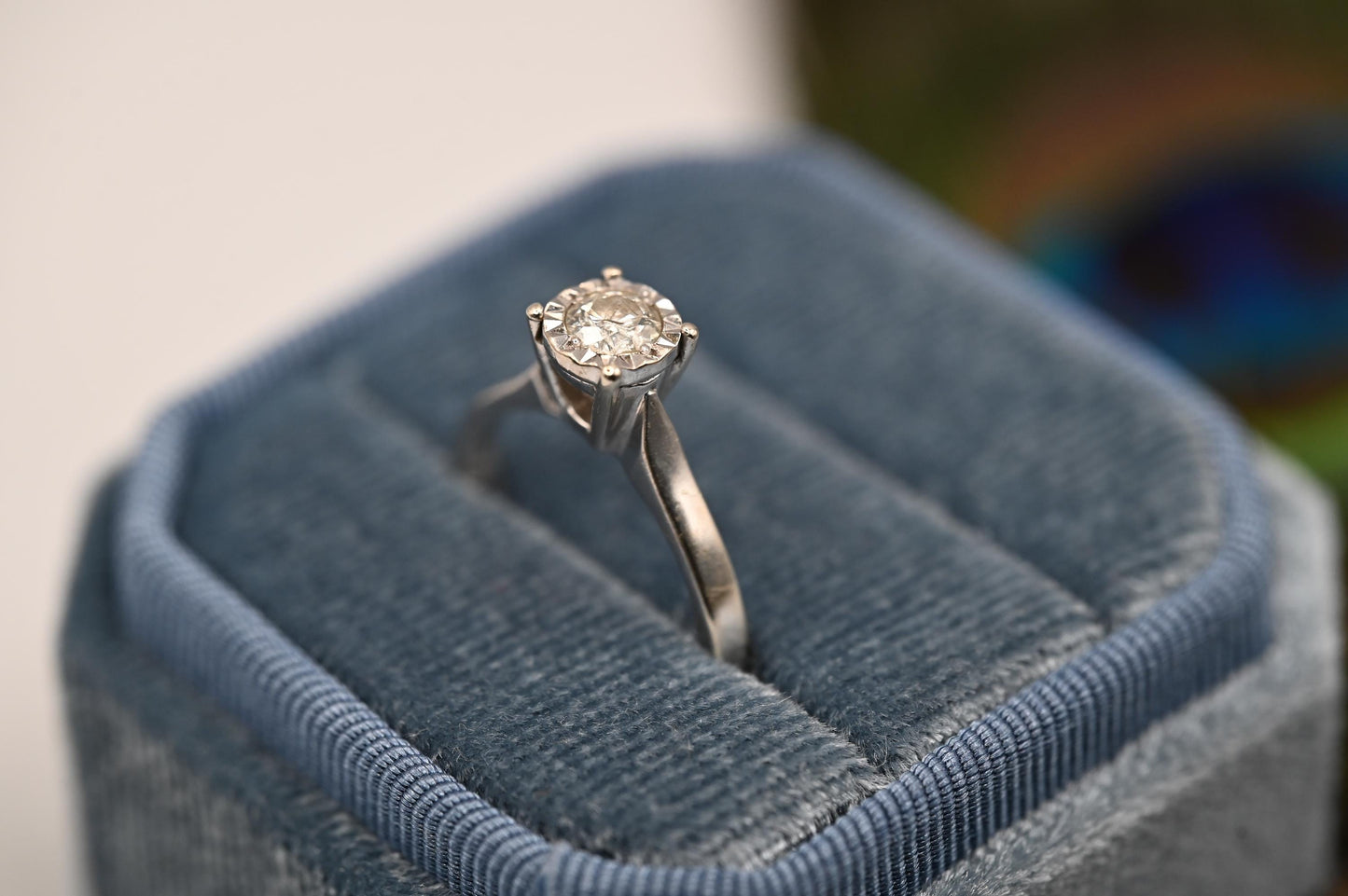 A beautiful promising and engagement ring from the United Kingdom. A retro vintage 1970s item maintaining its charm and elegance.