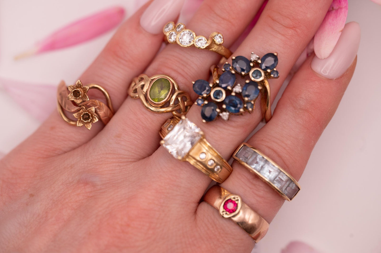 vintage rings - solid gold and fully assayed