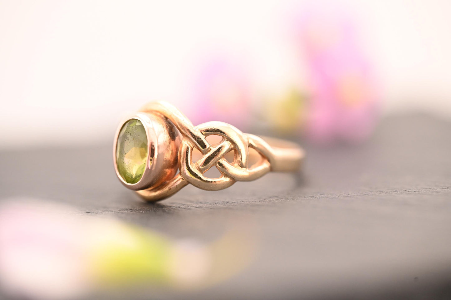 side profile - Celtic knot Welsh jewellery heritage gold.