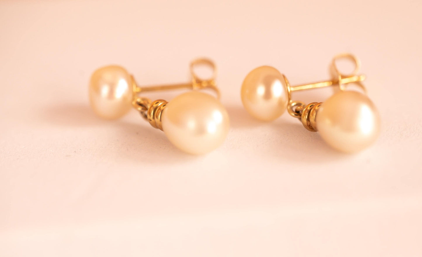 hallmarked original natural pearls vintage jewellery - elegant and dainty