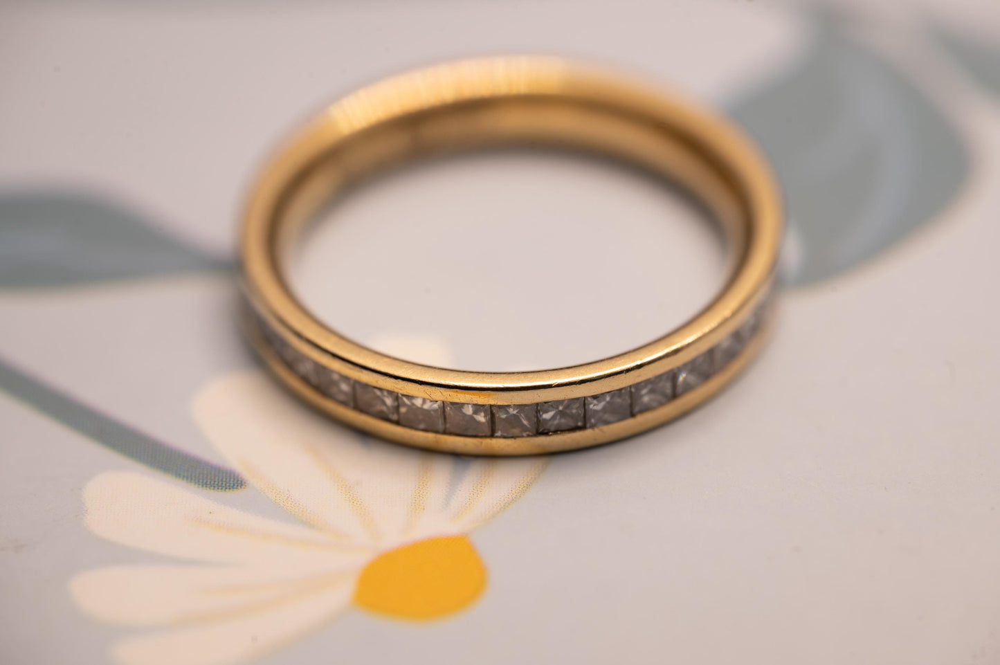 sophisticated eternity ring - wedding band- engagement ring -perfectly set diamonds in 18ct comfort fit band.