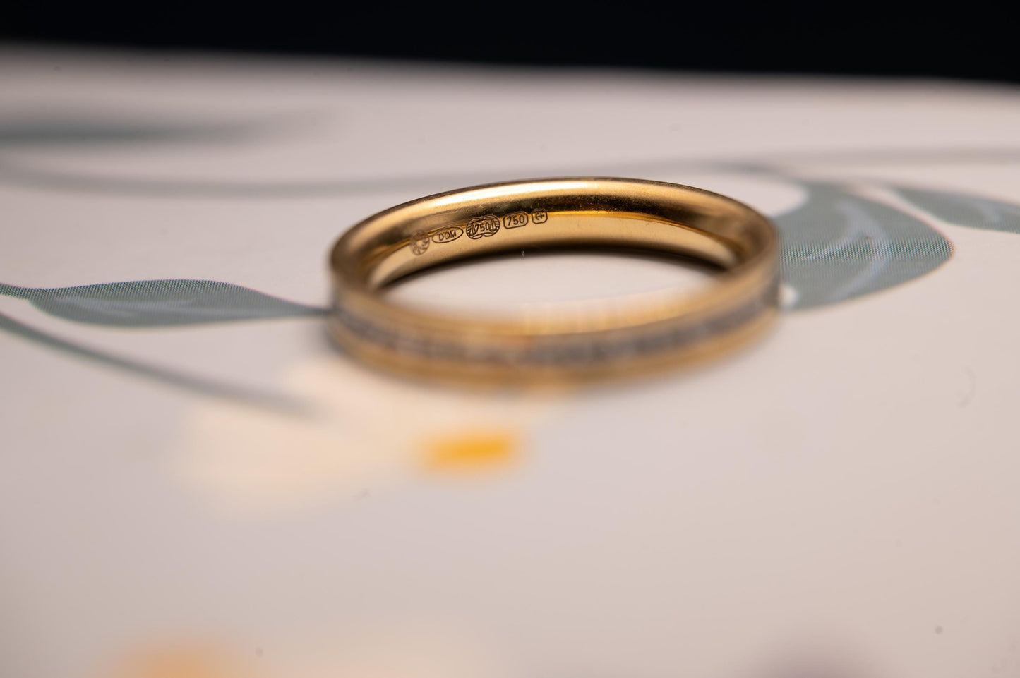 hallmarked in England showing international recognised hallmarking of Birmingham 18ct
