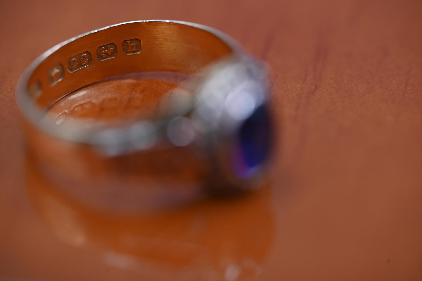 hallmark verified 1907 Birmingham assayed British Victorian jewellery - antique rare gold ring