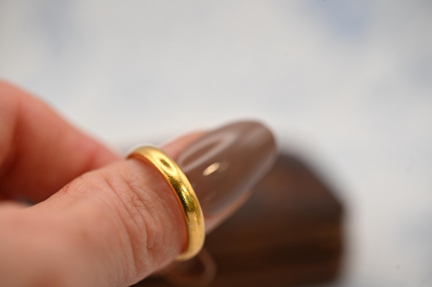 Antique 1932 Birmingham Assayed Wedding Band, 22ct Solid Yellow Gold Band 3mm, D Shape Comfort Band, Old Gold England, Art Deco Era Jewelry.