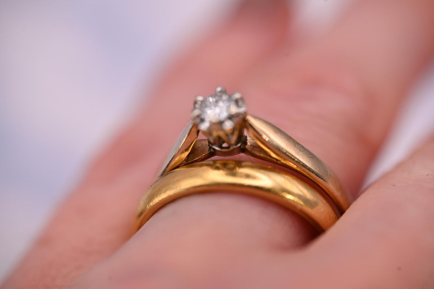 Antique 1932 Birmingham Assayed Wedding Band, 22ct Solid Yellow Gold Band 3mm, D Shape Comfort Band, Old Gold England, Art Deco Era Jewelry.