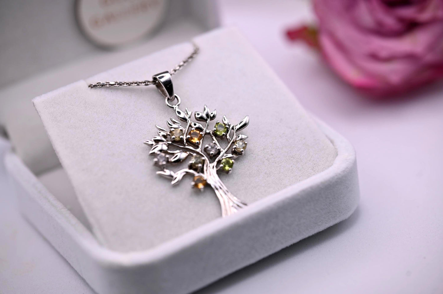 Solid 925 Sterling Silver Tree of Life Pendant Necklace Chain Jewellery - Gift Boxed