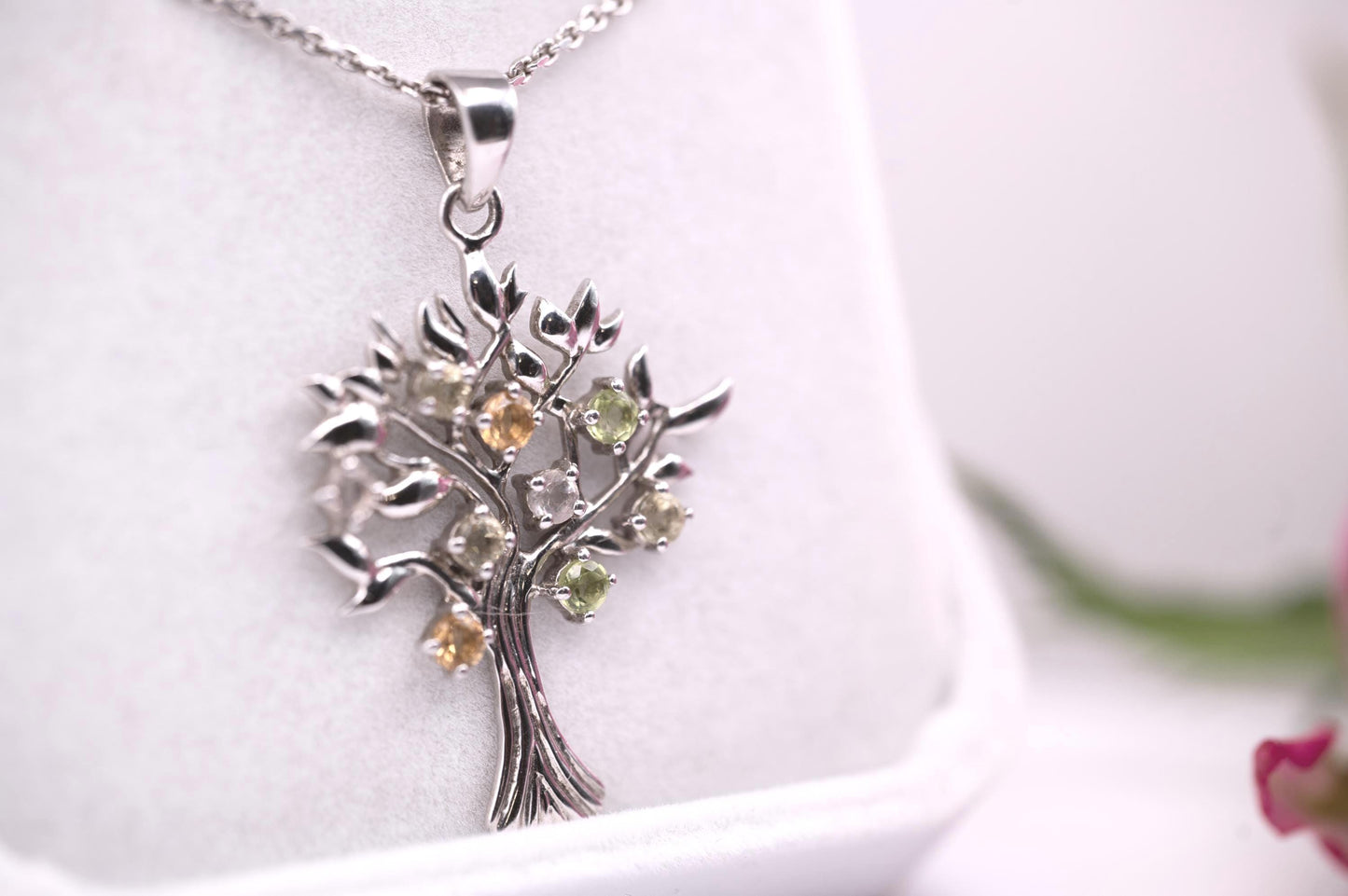 Solid 925 Sterling Silver Tree of Life Pendant Necklace Chain Jewellery - Gift Boxed