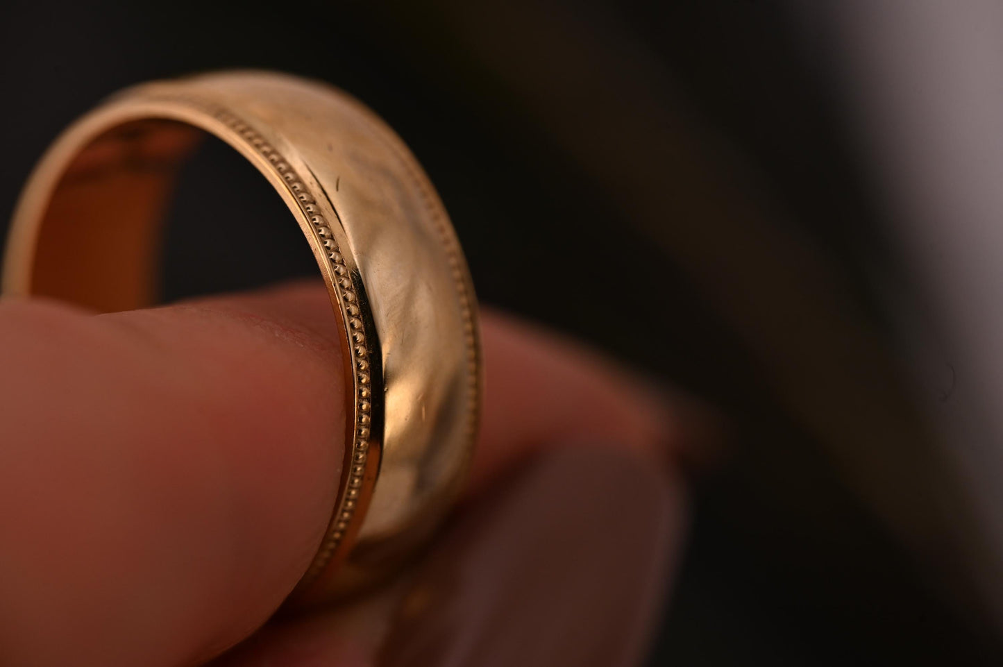 Vintage 9ct Yellow Gold Band Ring, Wedding Jewellery 9ct Gold, Plain Wide Wedding Band, Minimalist Jewellery Unisex 9k, UK R / US 9