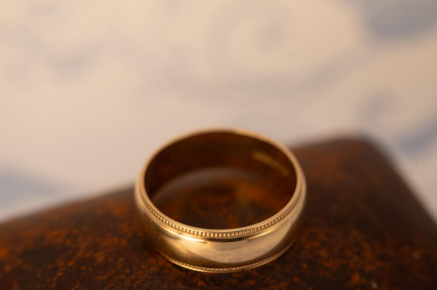 Vintage 9ct Yellow Gold Band Ring, Wedding Jewellery 9ct Gold, Plain Wide Wedding Band, Minimalist Jewellery Unisex 9k, UK R / US 9