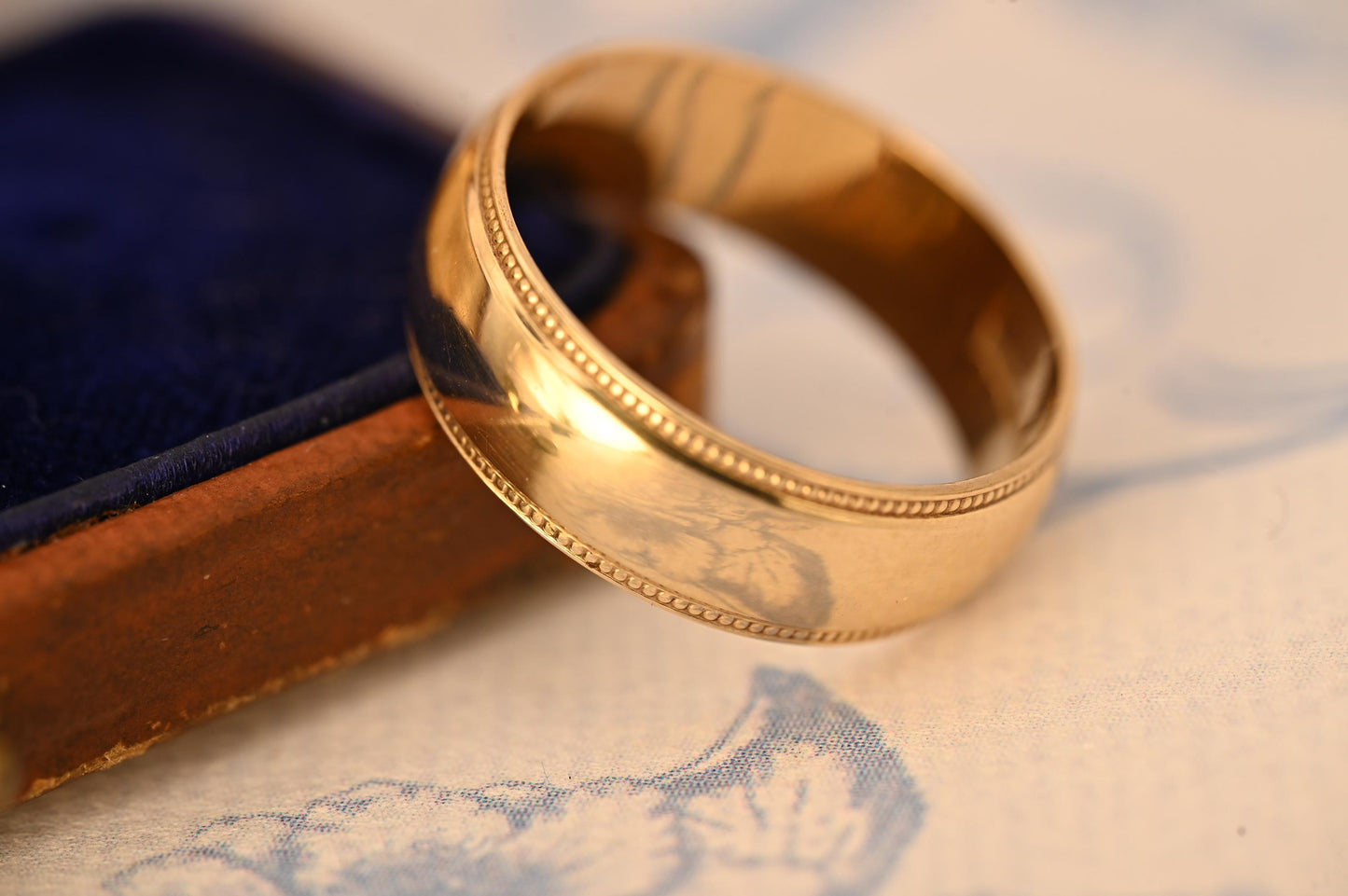 Vintage 9ct Yellow Gold Band Ring, Wedding Jewellery 9ct Gold, Plain Wide Wedding Band, Minimalist Jewellery Unisex 9k, UK R / US 9