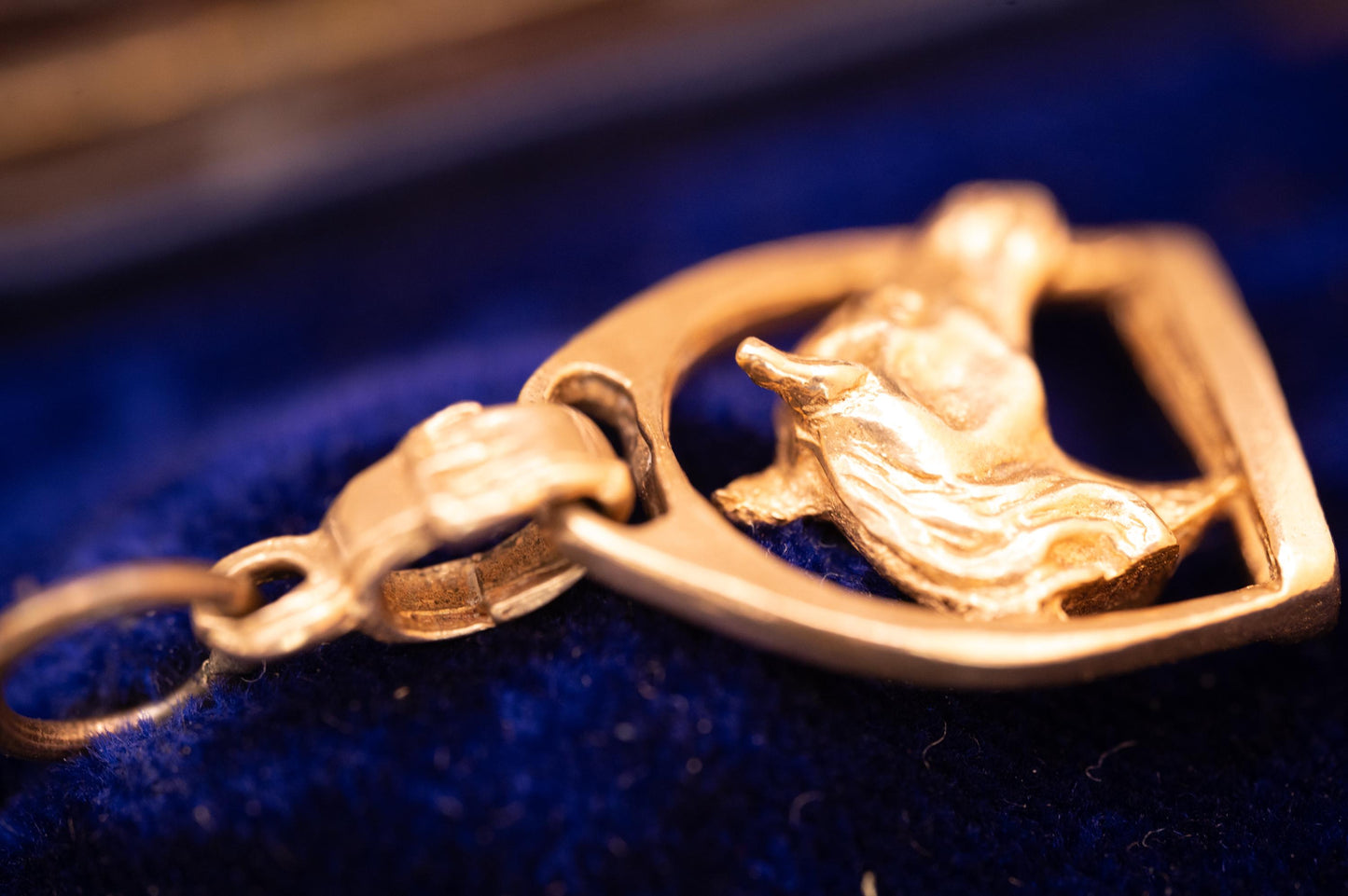 English Mid-Century Vintage 9ct Gold Horse Pendant - Equestrian Jewellery