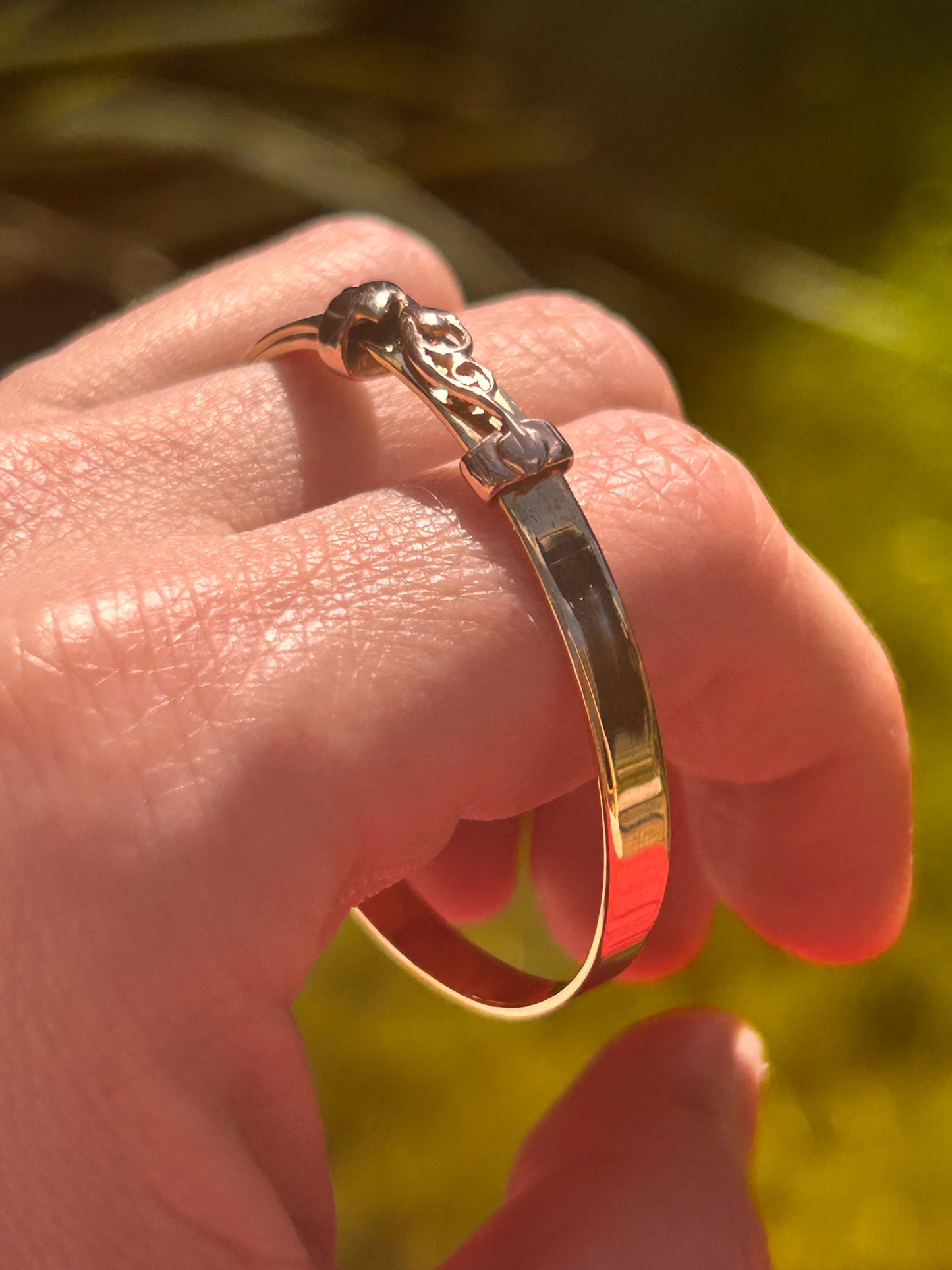 Vintage Clogau 9ct Gold Baby Bangle Expanding Tree of Life with Diamond - Christening Jewelry, Baby Shower Gift