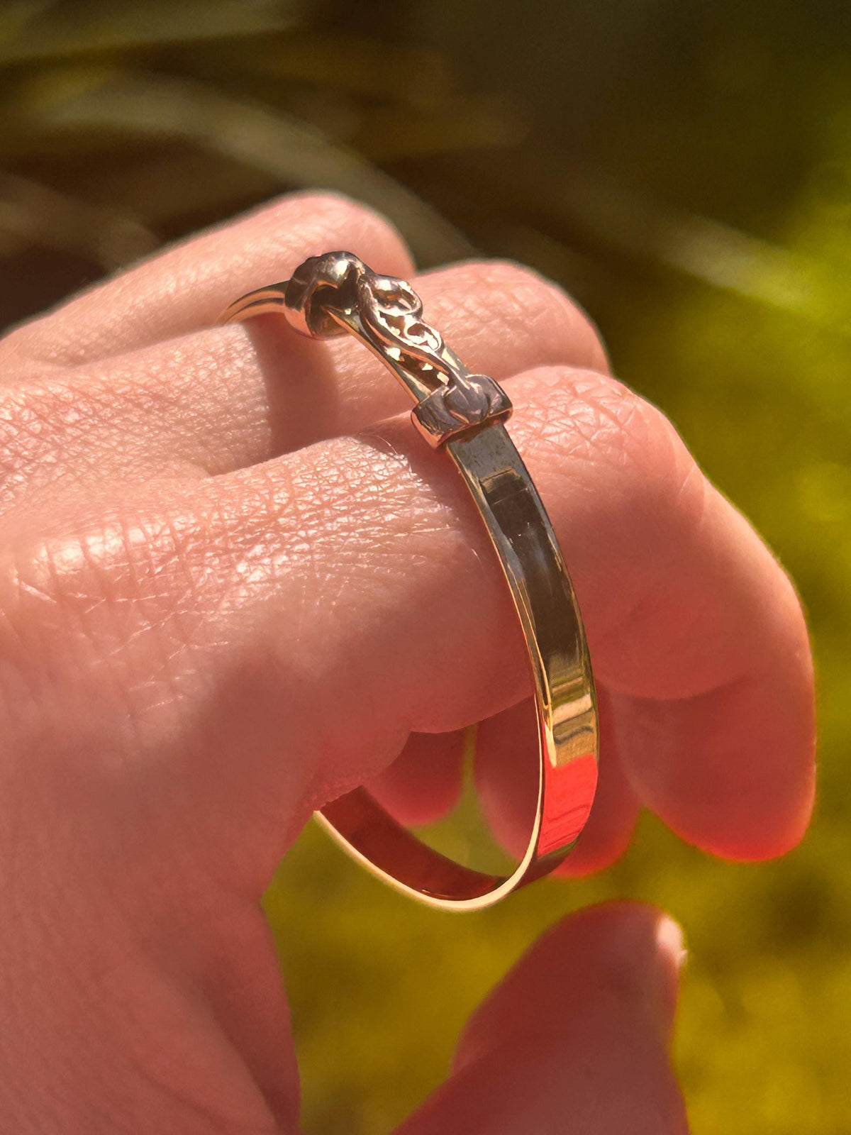 Vintage Clogau 9ct Gold Baby Bangle Expanding Tree of Life with Diamond - Christening Jewelry, Baby Shower Gift