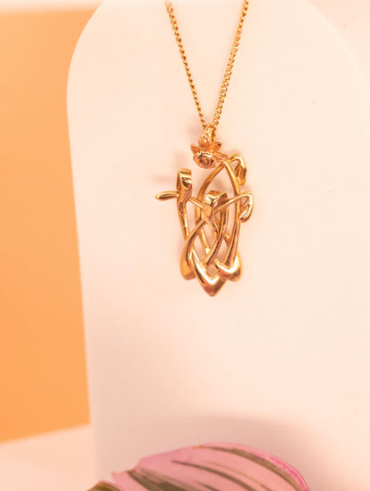 dainty vintage gold necklace in 9ct gold from Clogau - floral jewellery