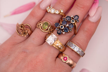 vintage rings - solid gold and fully assayed