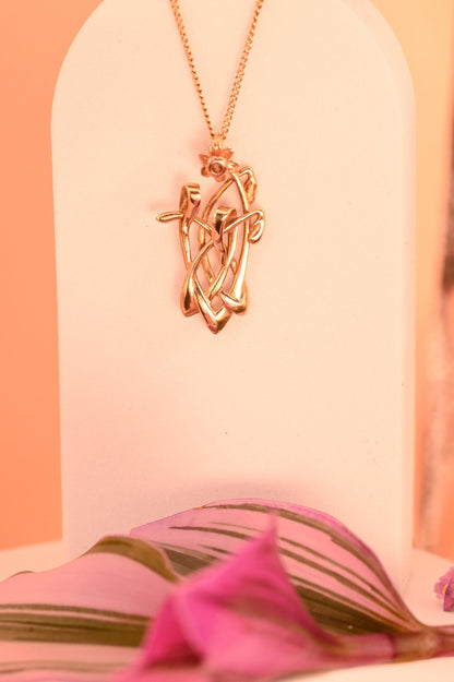 dainty vintage gold necklace in 9ct gold from Clogau - floral jewellery