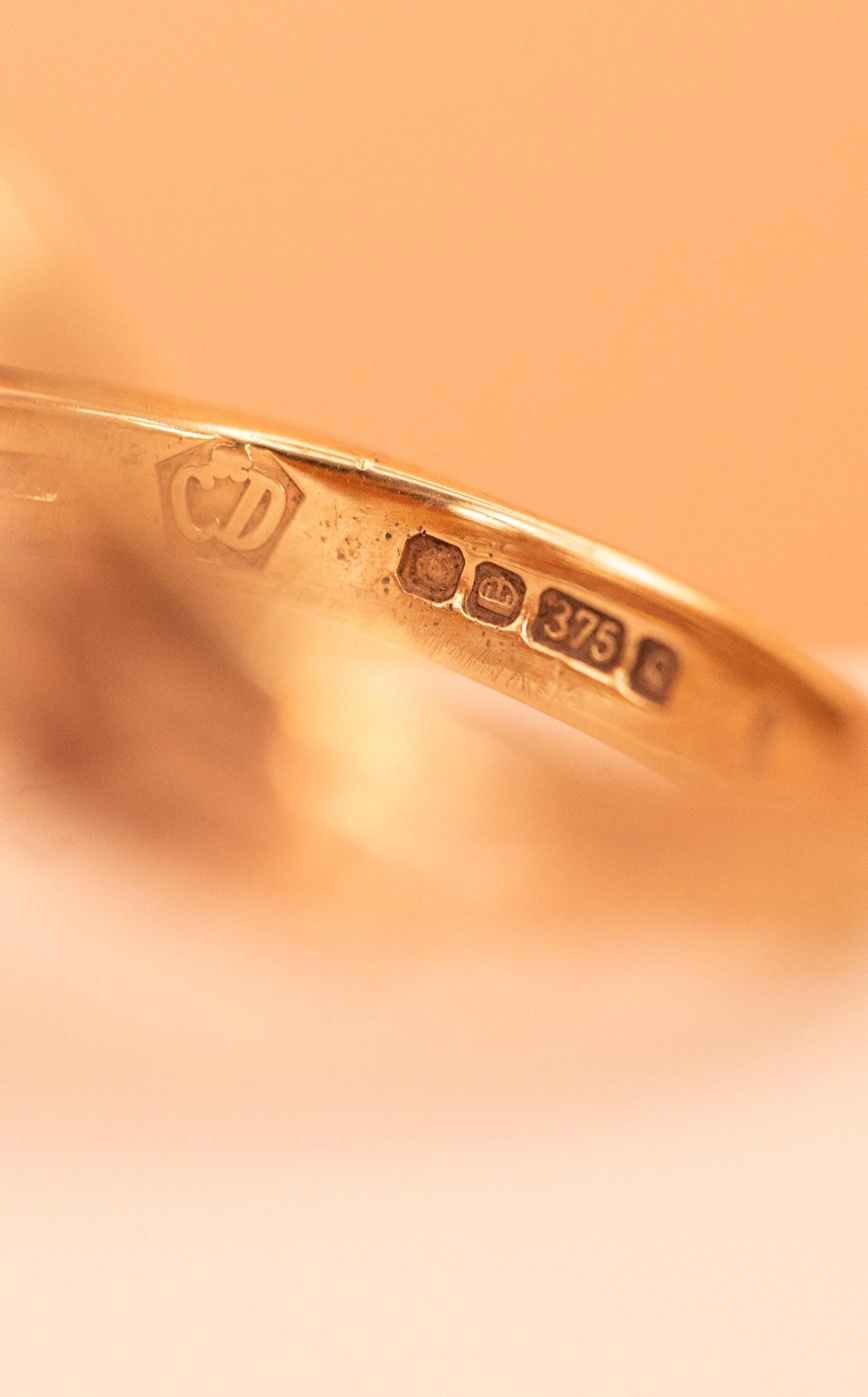 hallmarking - Clogau stamp, 375, Edinburgh assayed