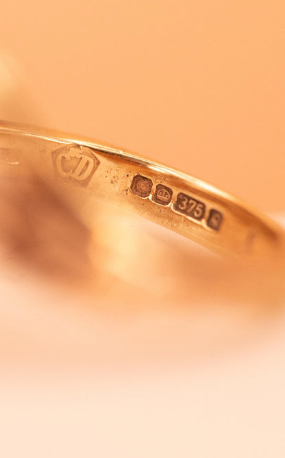 hallmarking - Clogau stamp, 375, Edinburgh assayed