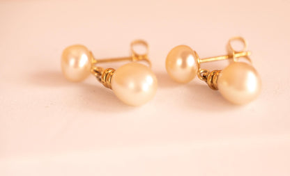 hallmarked original natural pearls vintage jewellery - elegant and dainty
