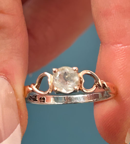beautiful Clogau jewelry - simple ring with white topaz
