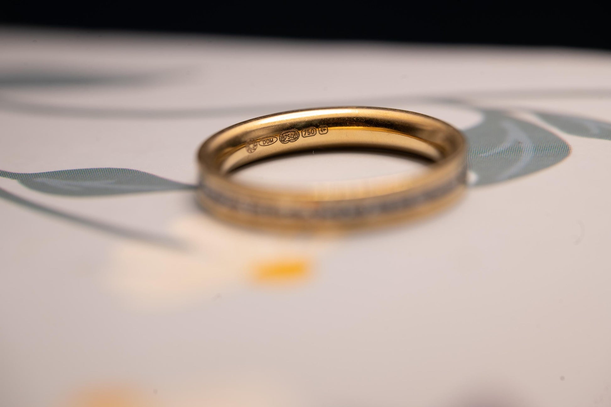 hallmarked in England showing international recognised hallmarking of Birmingham 18ct