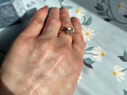 Beautiful Rose Quartz Engagement Solitaire, Pink Dress Ring in 9ct Gold, Cushion Cut Rose Quartz 1.5CT Ring, Pretty Pink Jewellery