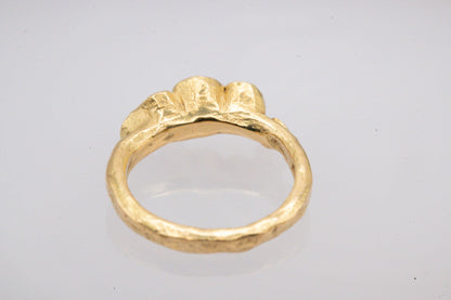 Stunning Vintage Handmade 18ct Solid Gold Eternity Diamond Ring, Unique Artisan 1CT Diamond Jewellery, 70s Statement Heirloom Jewelry - Rare