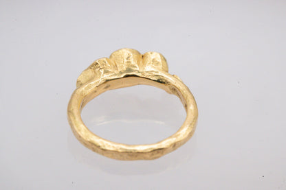 Stunning Vintage Handmade 18ct Solid Gold Eternity Diamond Ring, Unique Artisan 1CT Diamond Jewellery, 70s Statement Heirloom Jewelry - Rare