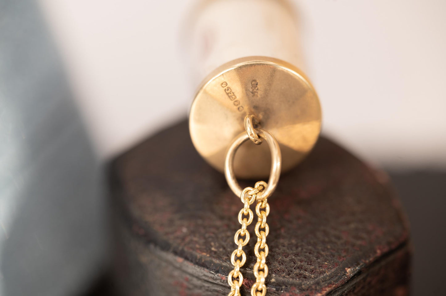 Vintage 10 Shilling Note Pendant Necklace, Novelty Gold 9ct English Jewelry Charm