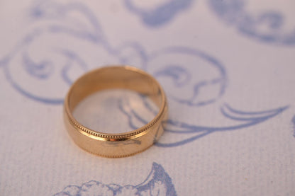 Vintage 9ct Yellow Gold Band Ring, Wedding Jewellery 9ct Gold, Plain Wide Wedding Band, Minimalist Jewellery Unisex 9k, UK R / US 9