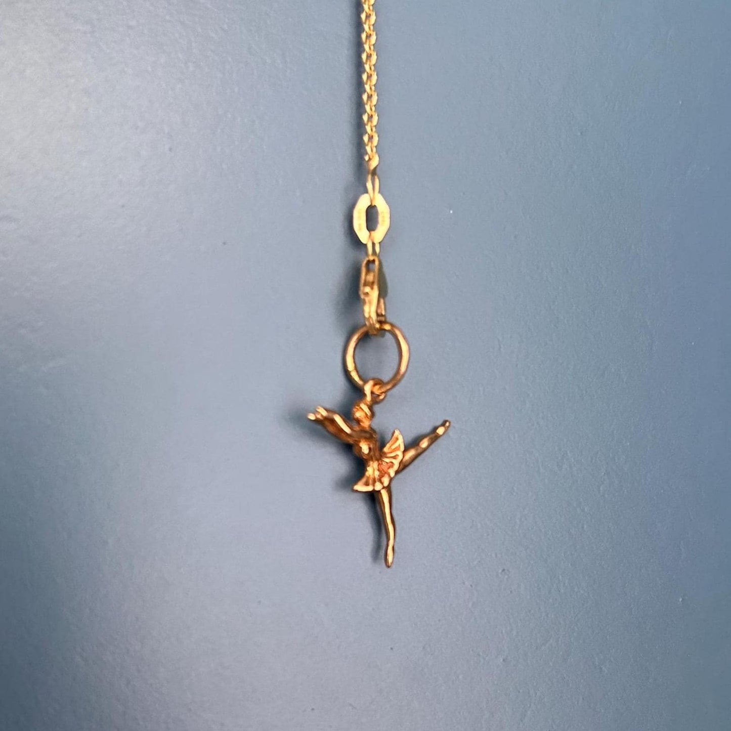 A Delightful Vintage 9ct Yellow Gold Dancing Ballerina Charm / Pendant 9k, Collectors Charm for Bracelet/Pendant 9k
