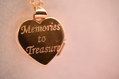 Heart with Bow Locket Jewellery, 9ct Gold Heart Locket White Gold Detail, Photo Jewelry Keepsake