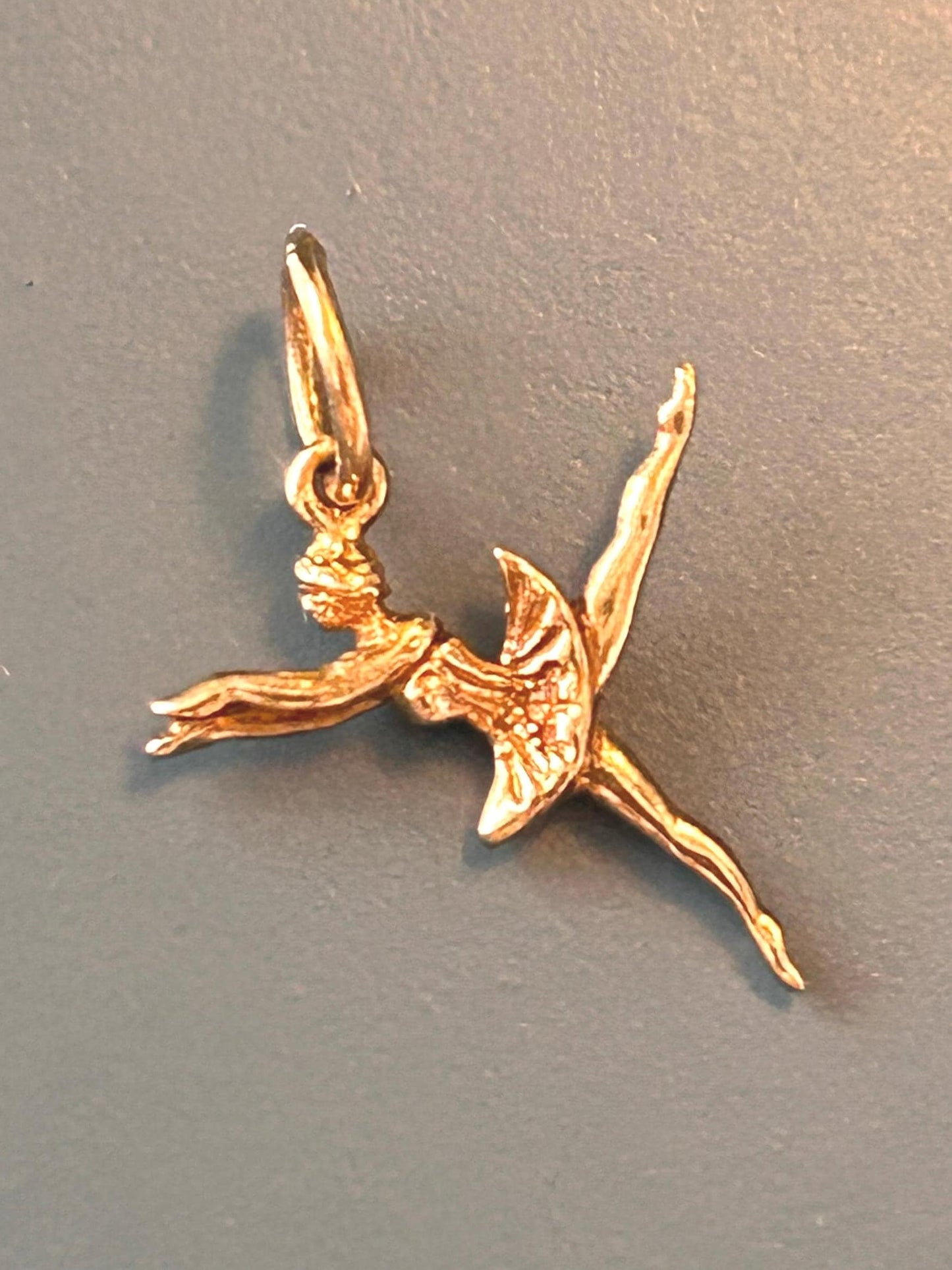 A Delightful Vintage 9ct Yellow Gold Dancing Ballerina Charm / Pendant 9k, Collectors Charm for Bracelet/Pendant 9k