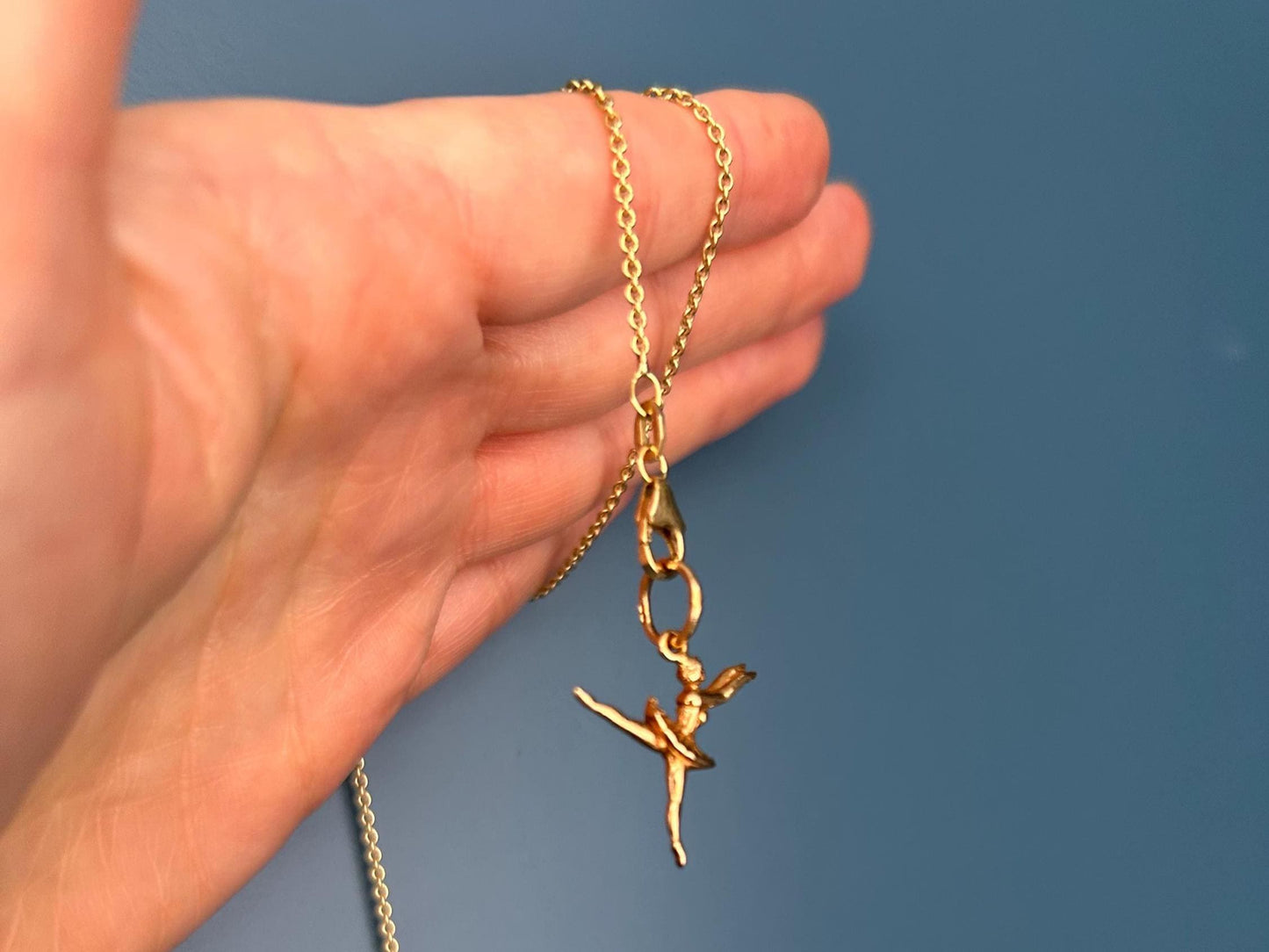 A Delightful Vintage 9ct Yellow Gold Dancing Ballerina Charm / Pendant 9k, Collectors Charm for Bracelet/Pendant 9k