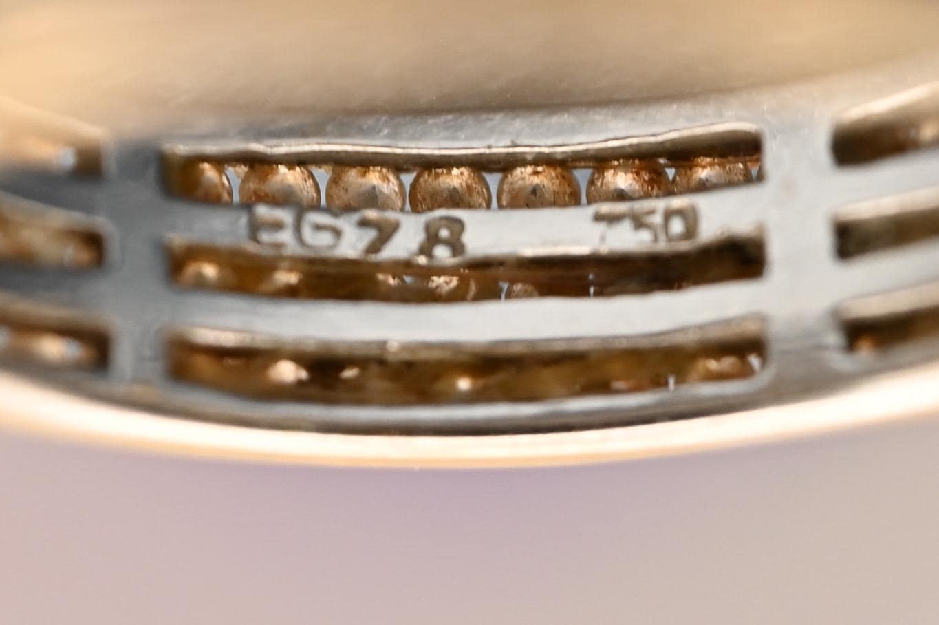 Vintage 18ct 750 Eternity Ring - Pave Real Diamonds White Gold Full Eternity Band / Stacking Ring, Unusual Wedding Band Size O / 7.5