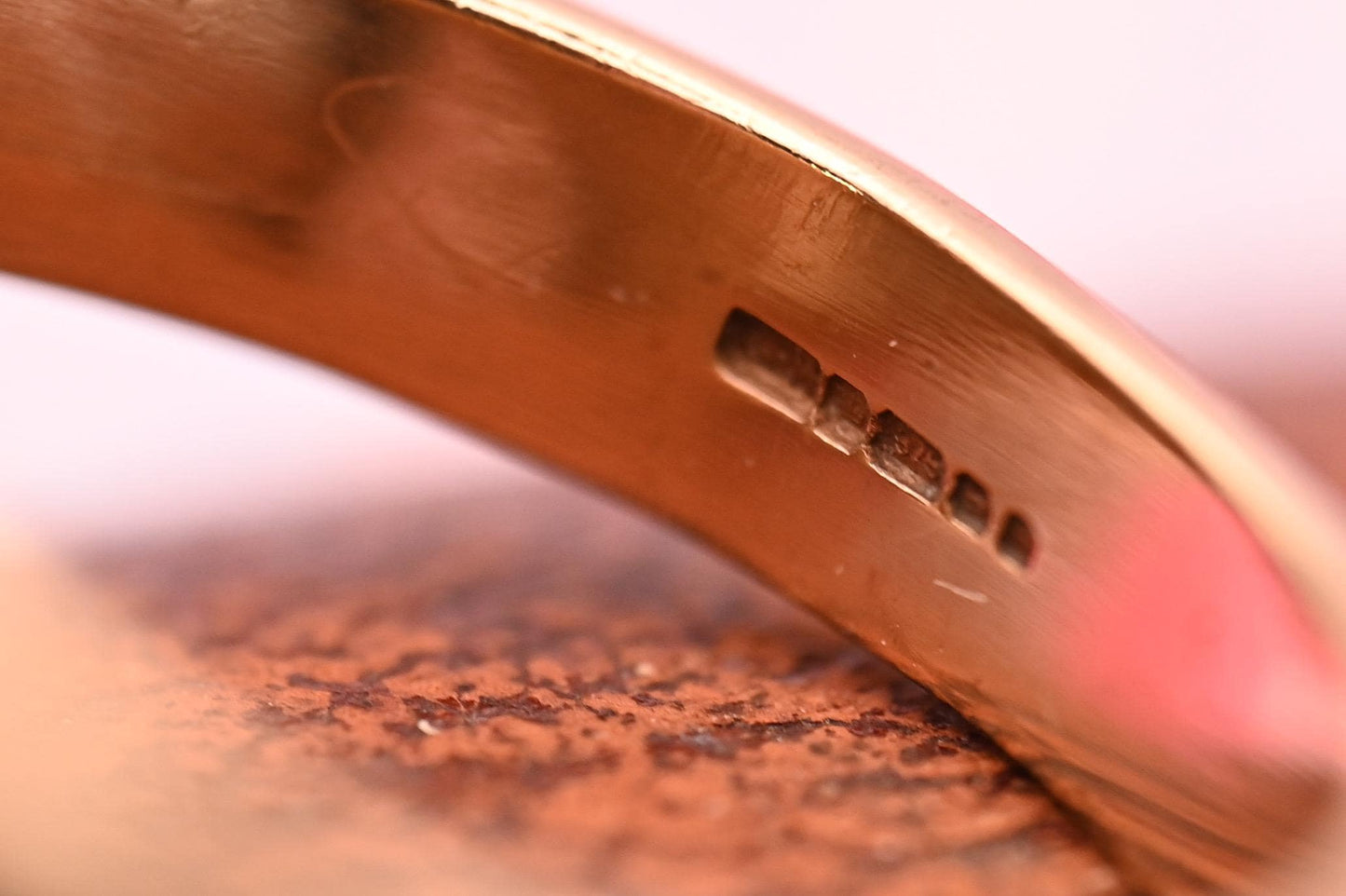 Vintage Heavy Signet Mens Ring 9ct Gold, Chunky Oval Plain Signet Classic Ring 9k, Estate Jewelry for Him - Size UK W / US 11