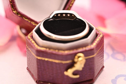 Genuine Art Deco 1920s White Gold and Platinum Diamond Ring, 18ct White Gold Antique Jewellery, Elegant Band, Jewelry for her, Stacking Ring