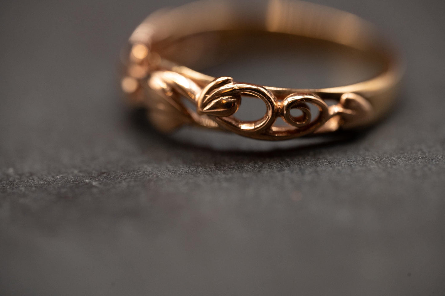 Vintage Clogau 9ct Gold Ring Tree of Life - Welsh Gold Celtic Jewelry - Tear Drop Floral Band UK Size P / US 8