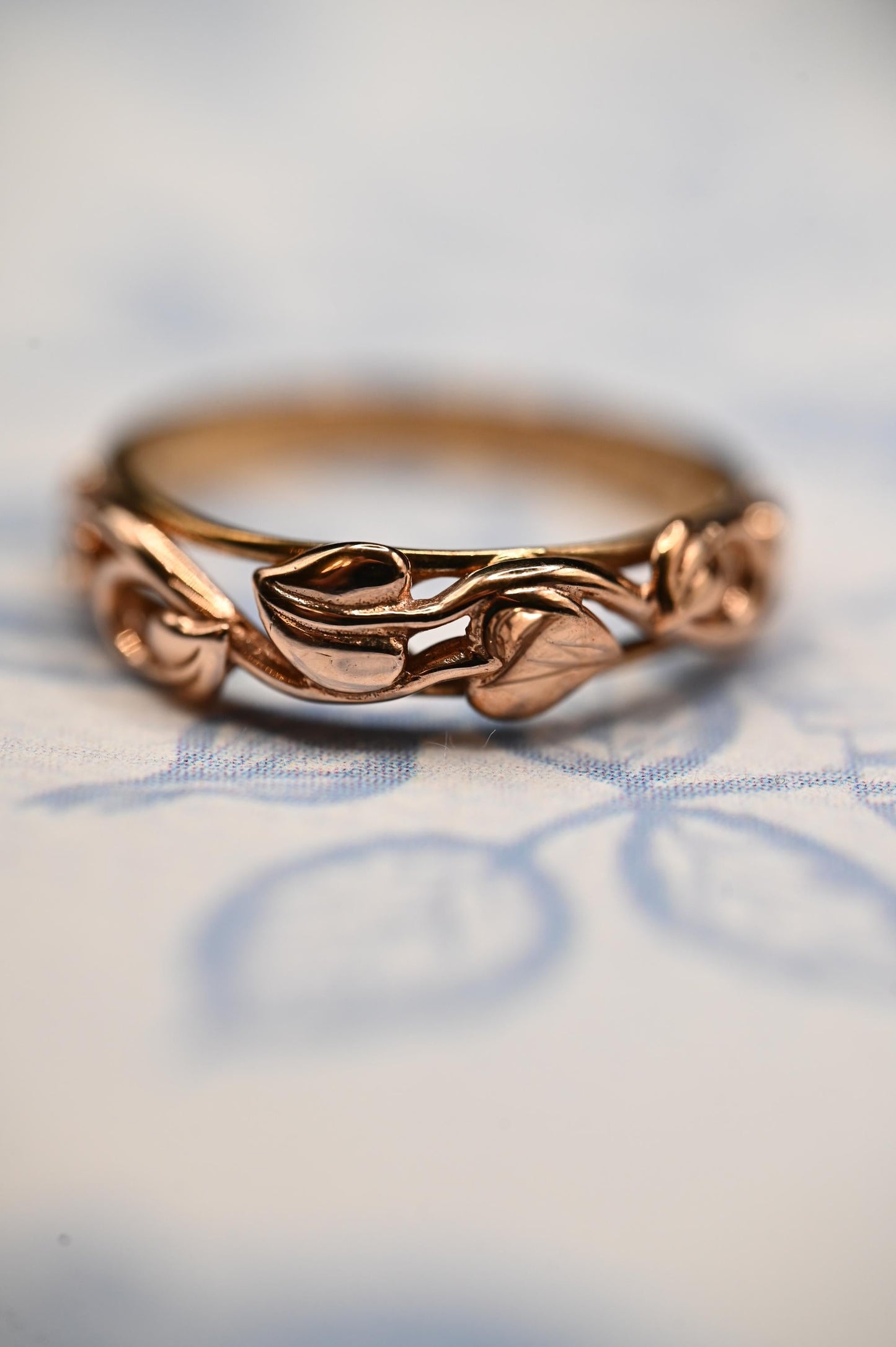 Vintage Clogau 9ct Gold Ring Tree of Life - Welsh Gold Celtic Jewelry - Tear Drop Floral Band UK Size P / US 8