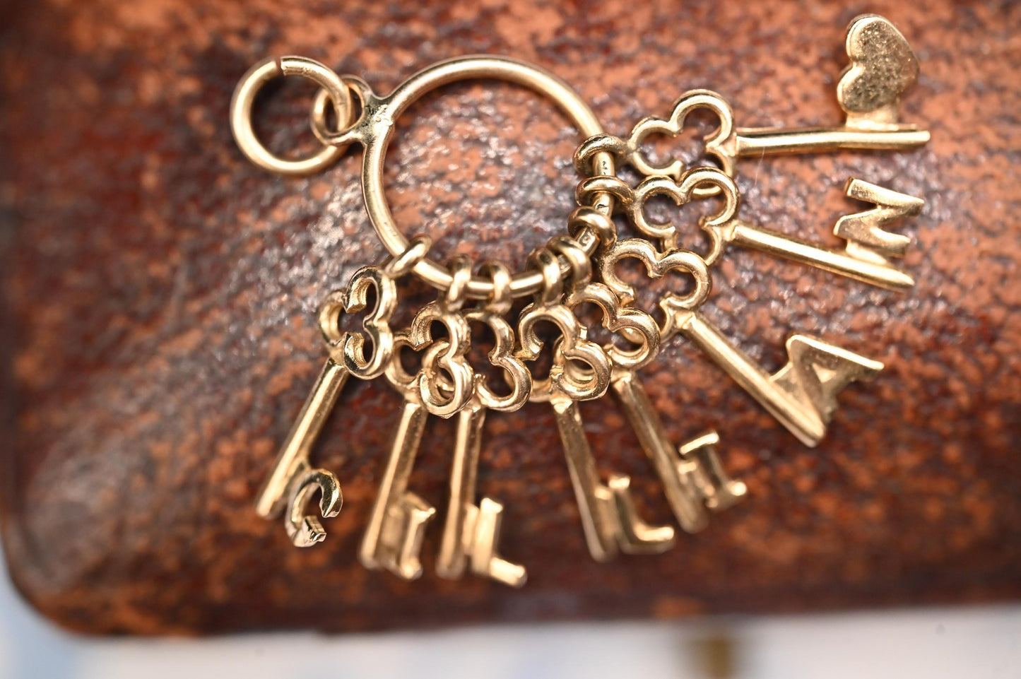 Vintage 9ct Gold Charm 'Gillian' Key Pendant Personalised