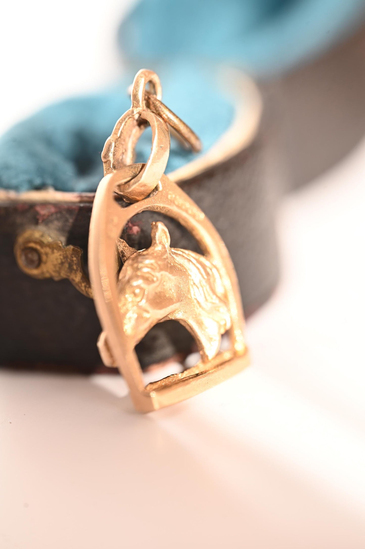 English Mid-Century Vintage 9ct Gold Horse Pendant - Equestrian Jewellery