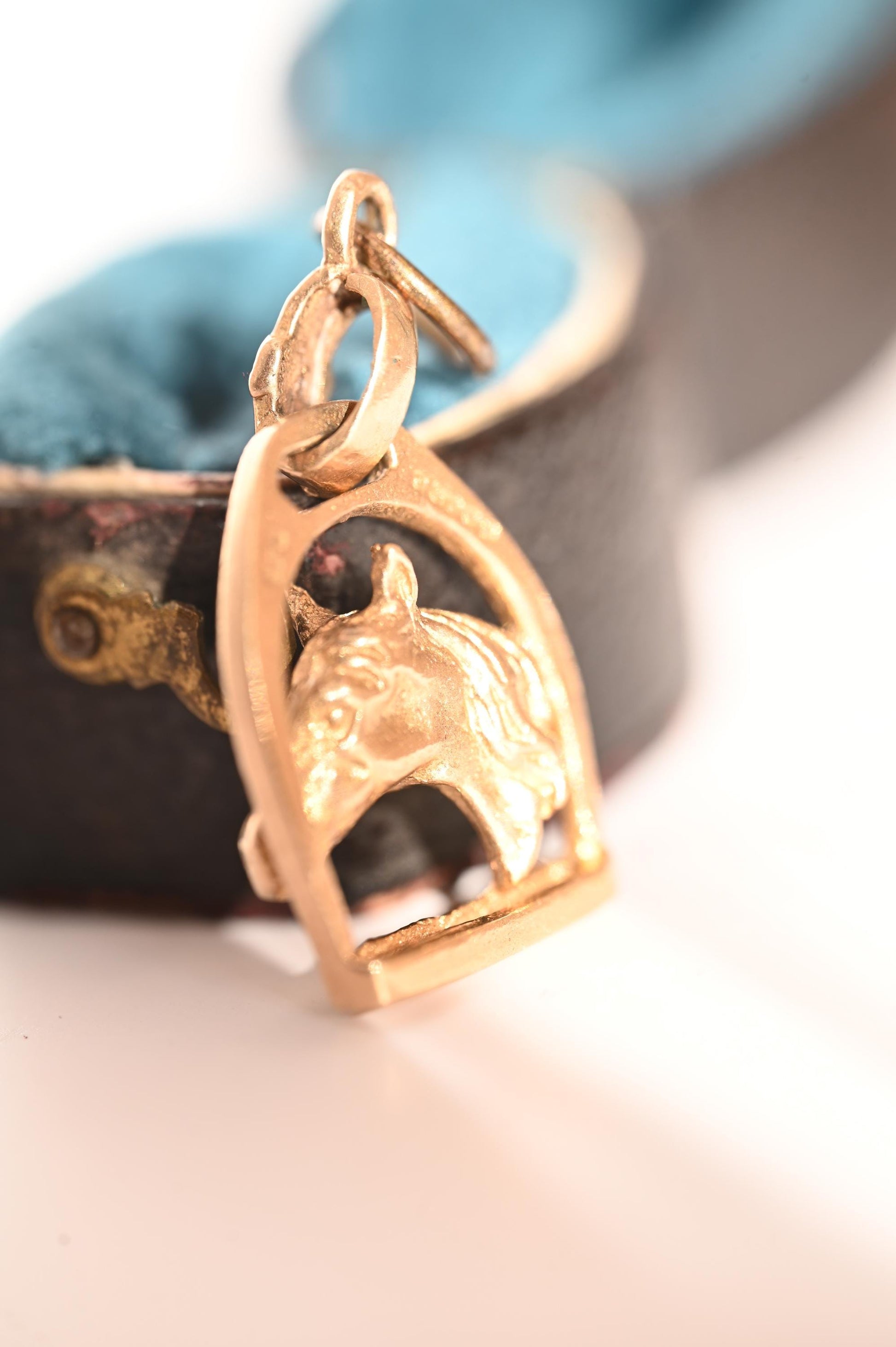 English Mid-Century Vintage 9ct Gold Horse Pendant - Equestrian Jewellery