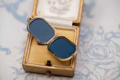 Vintage 9ct Gold Octogon Art Deco Style Locket with 18" Chain, keepsake necklace photo Jewelry 9k