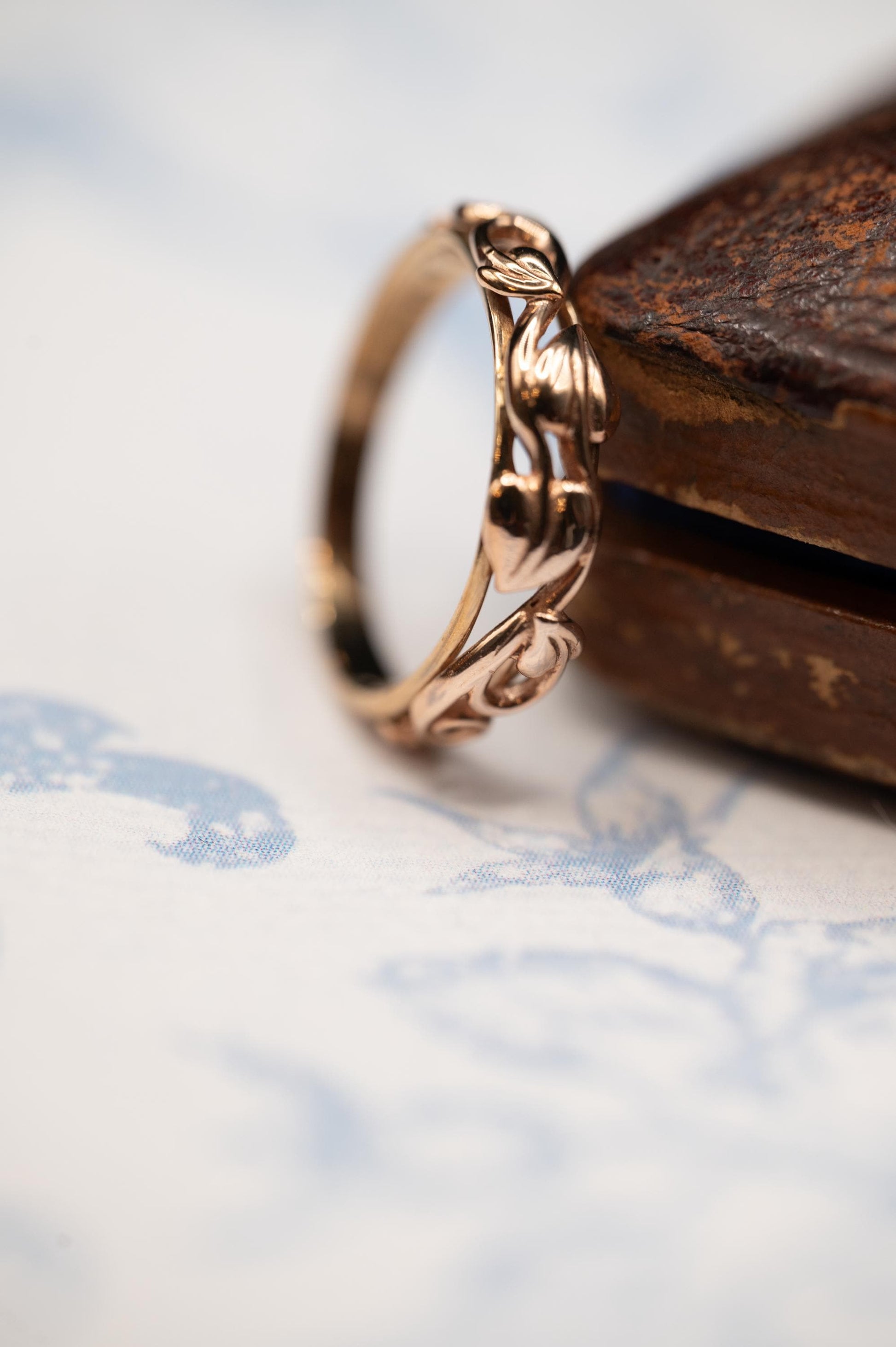 Vintage Clogau 9ct Gold Ring Tree of Life - Welsh Gold Celtic Jewelry - Tear Drop Floral Band UK Size P / US 8