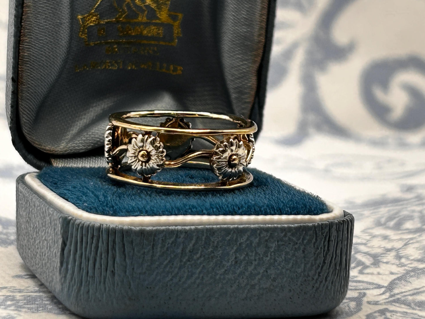 Vintage Clogau 9ct Yellow & White Gold Statement Daisy Ring