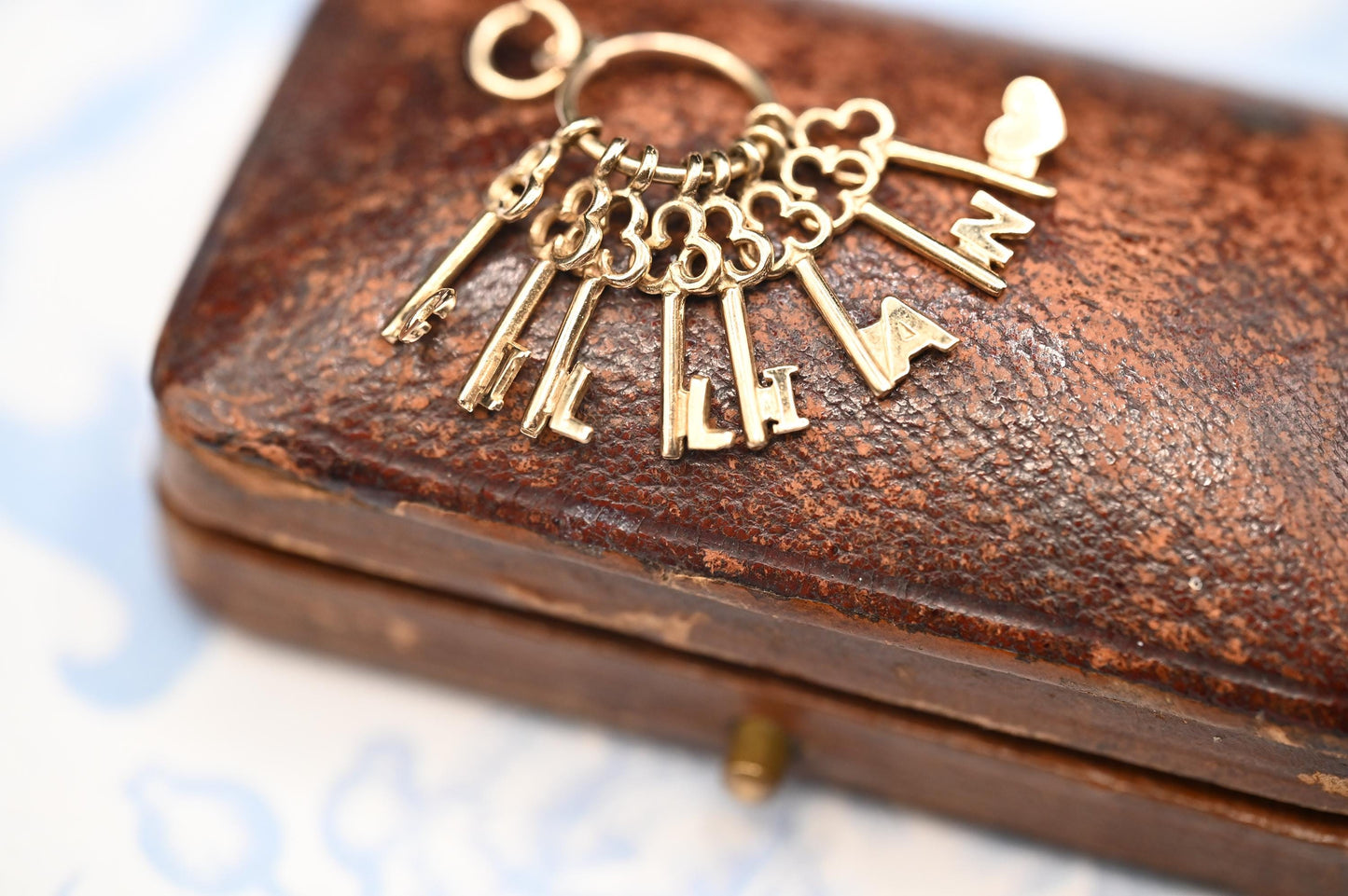 Vintage 9ct Gold Charm 'Gillian' Key Pendant Personalised