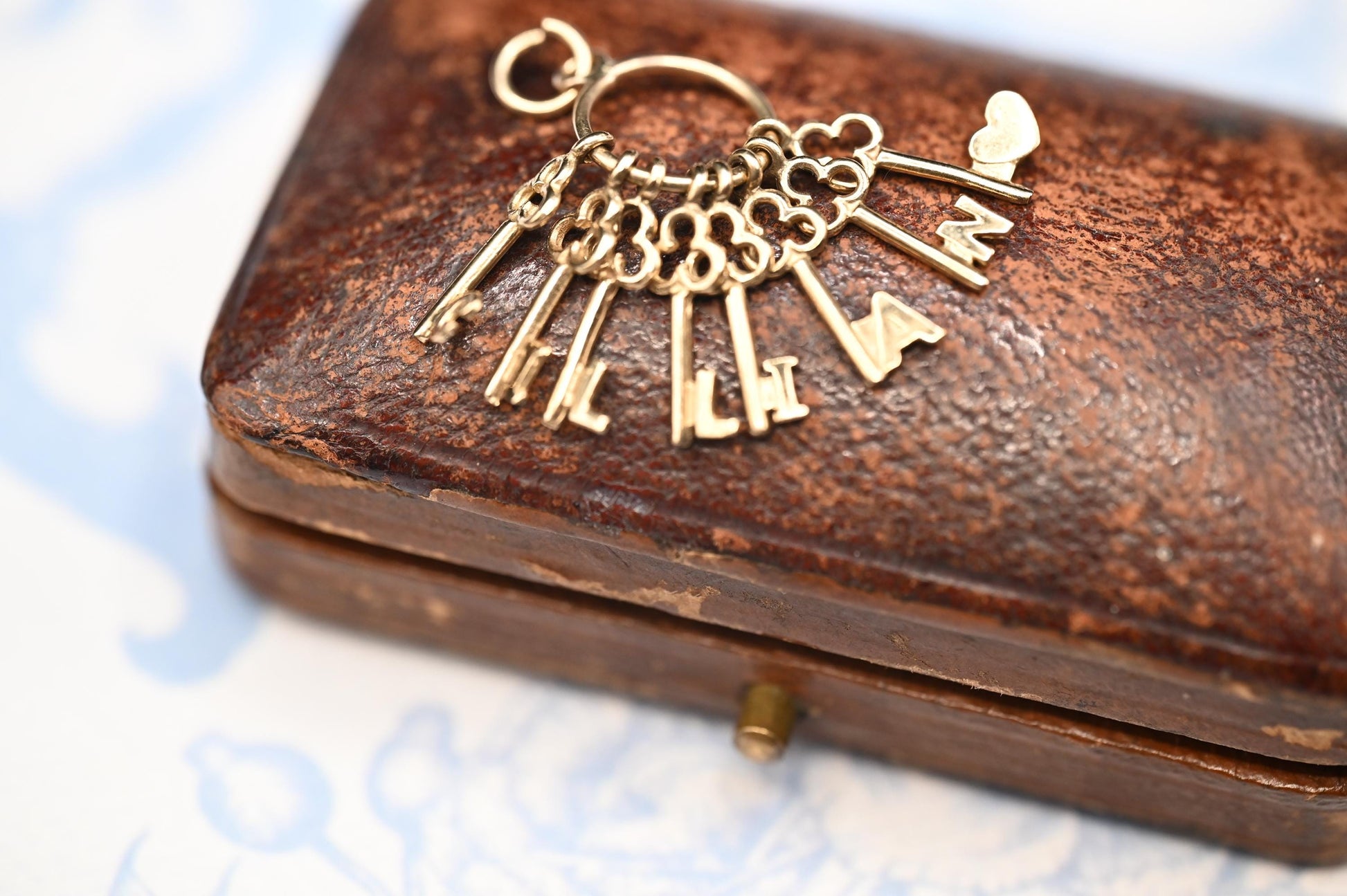 Vintage 9ct Gold Charm 'Gillian' Key Pendant Personalised