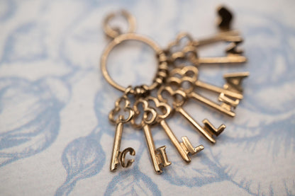 Vintage 9ct Gold Charm 'Gillian' Key Pendant Personalised