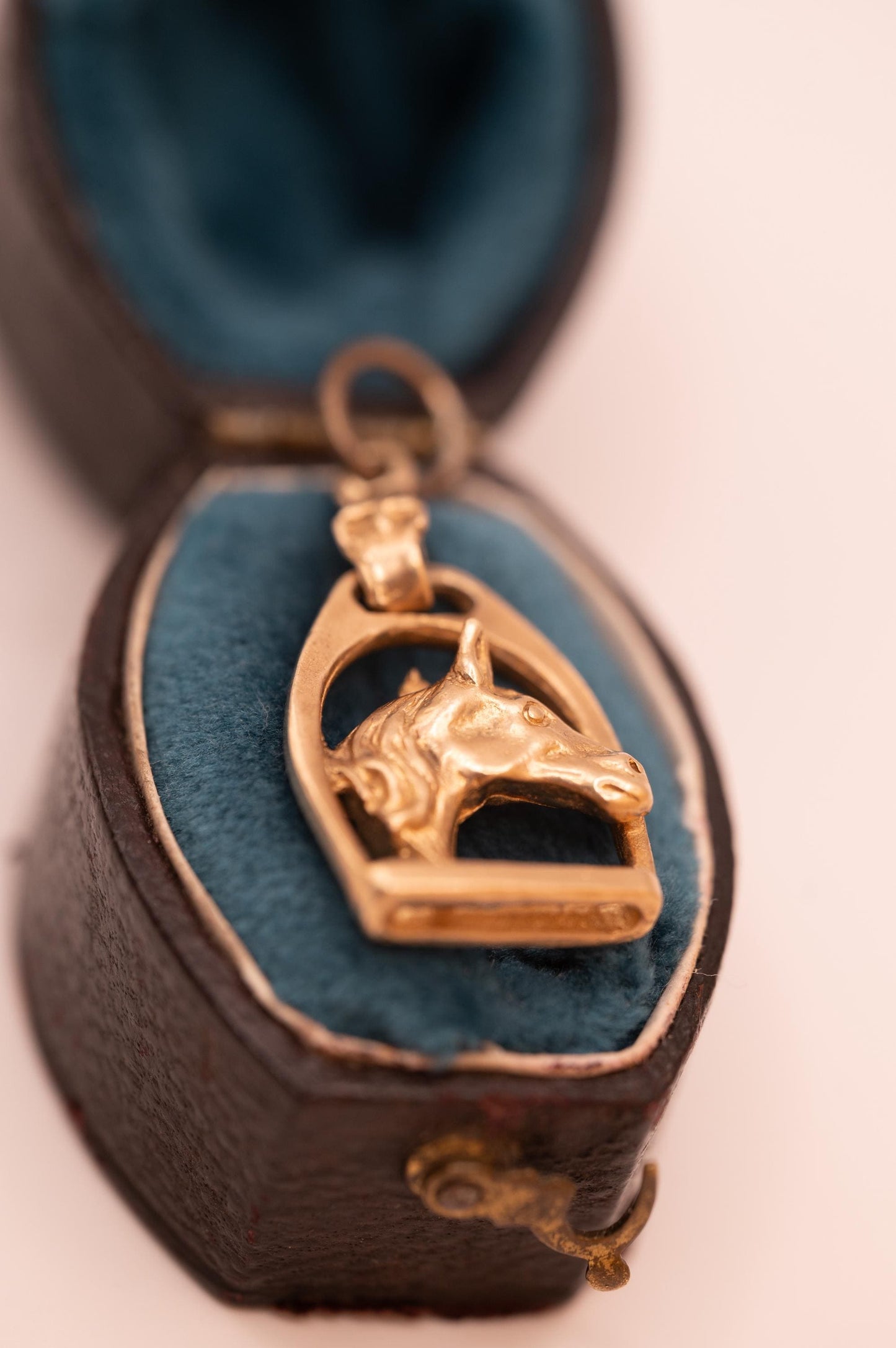 English Mid-Century Vintage 9ct Gold Horse Pendant - Equestrian Jewellery